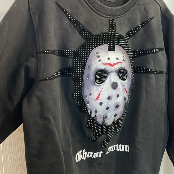 UNISEX ROKUSTUDIO Ghost Town Jason Crew Neck LONGSLEEVE SWEATSHIRT SIZE L Black - Picture 2 of 9